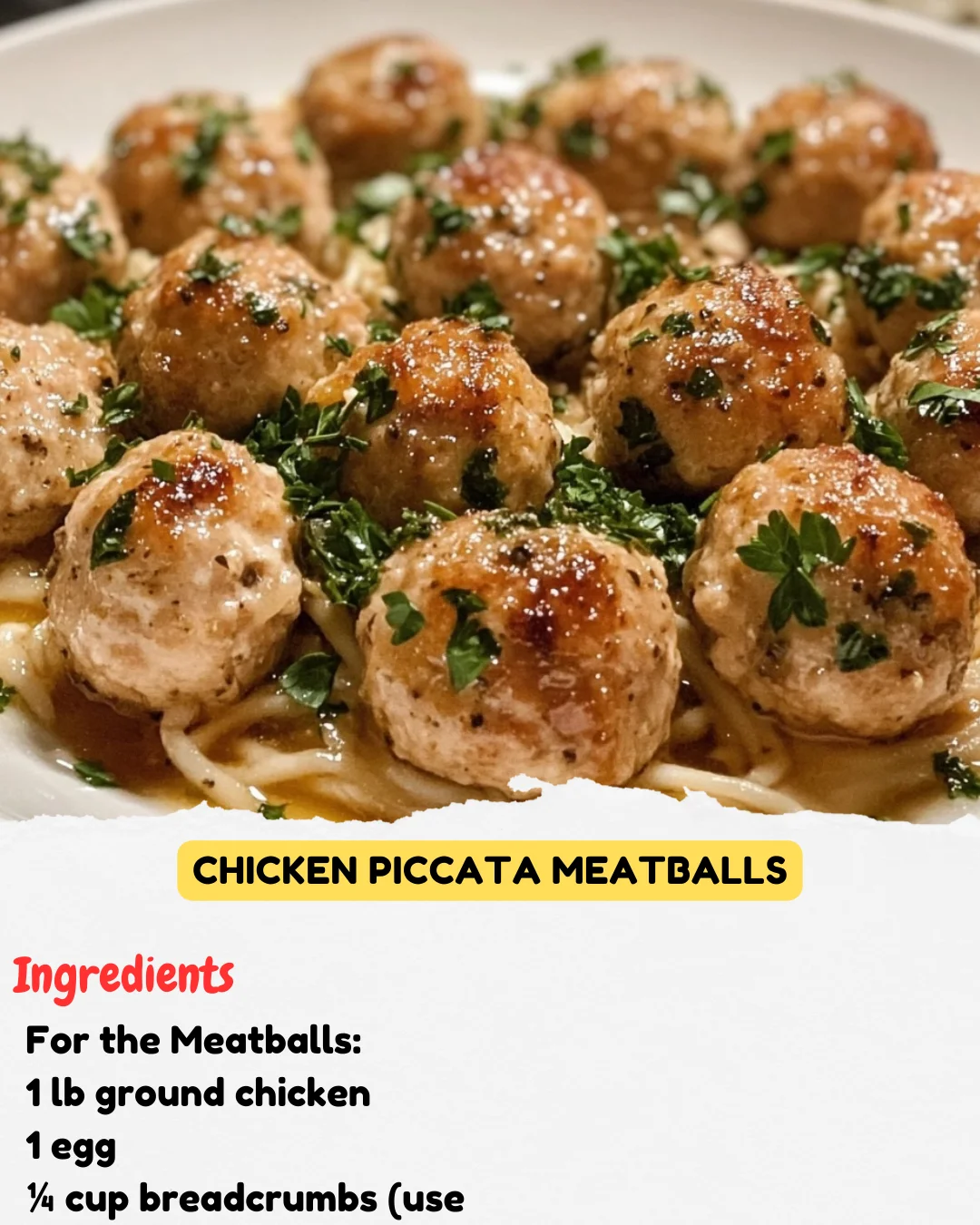 Chicken Piccata Meatballs