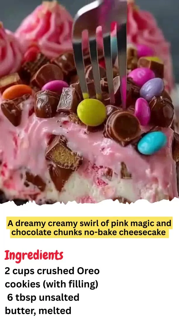 chocolate chunks this no-bake cheesecake