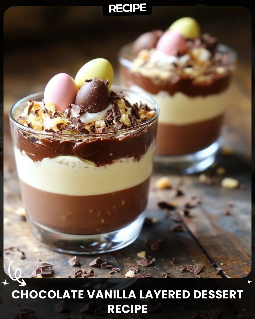 Chocolate Vanilla Layered Dessert Recipe