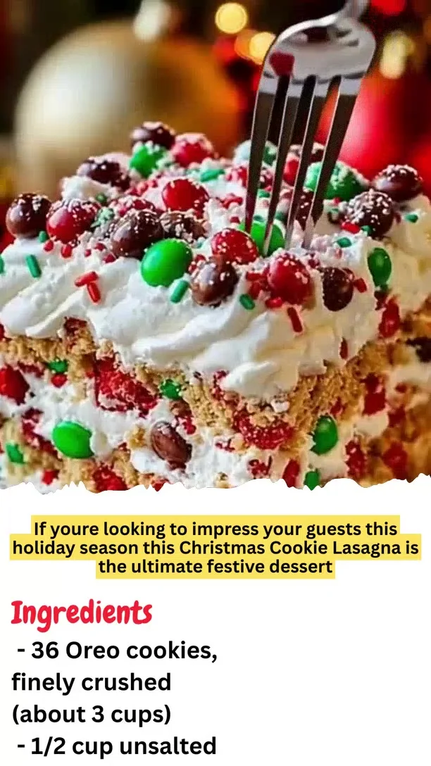 Christmas Cookie Lasagna is the ultimate festive dessert