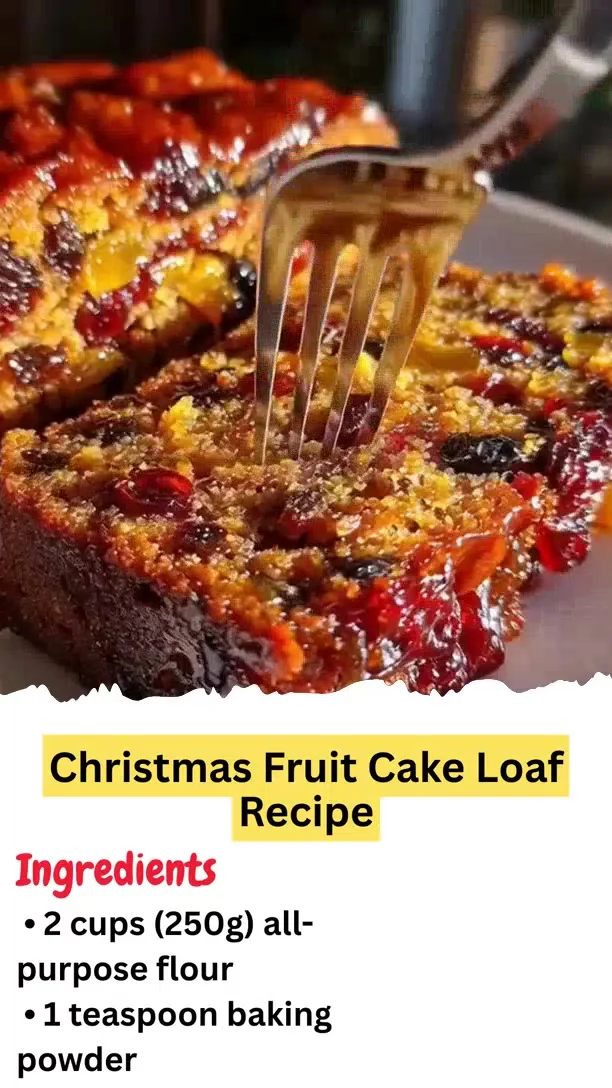 Christmas Fruit Cake Loaf Recipe