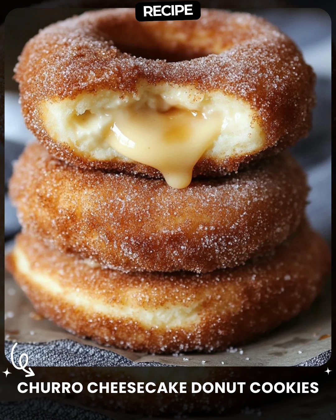 Churro Cheesecake Donut Cookies