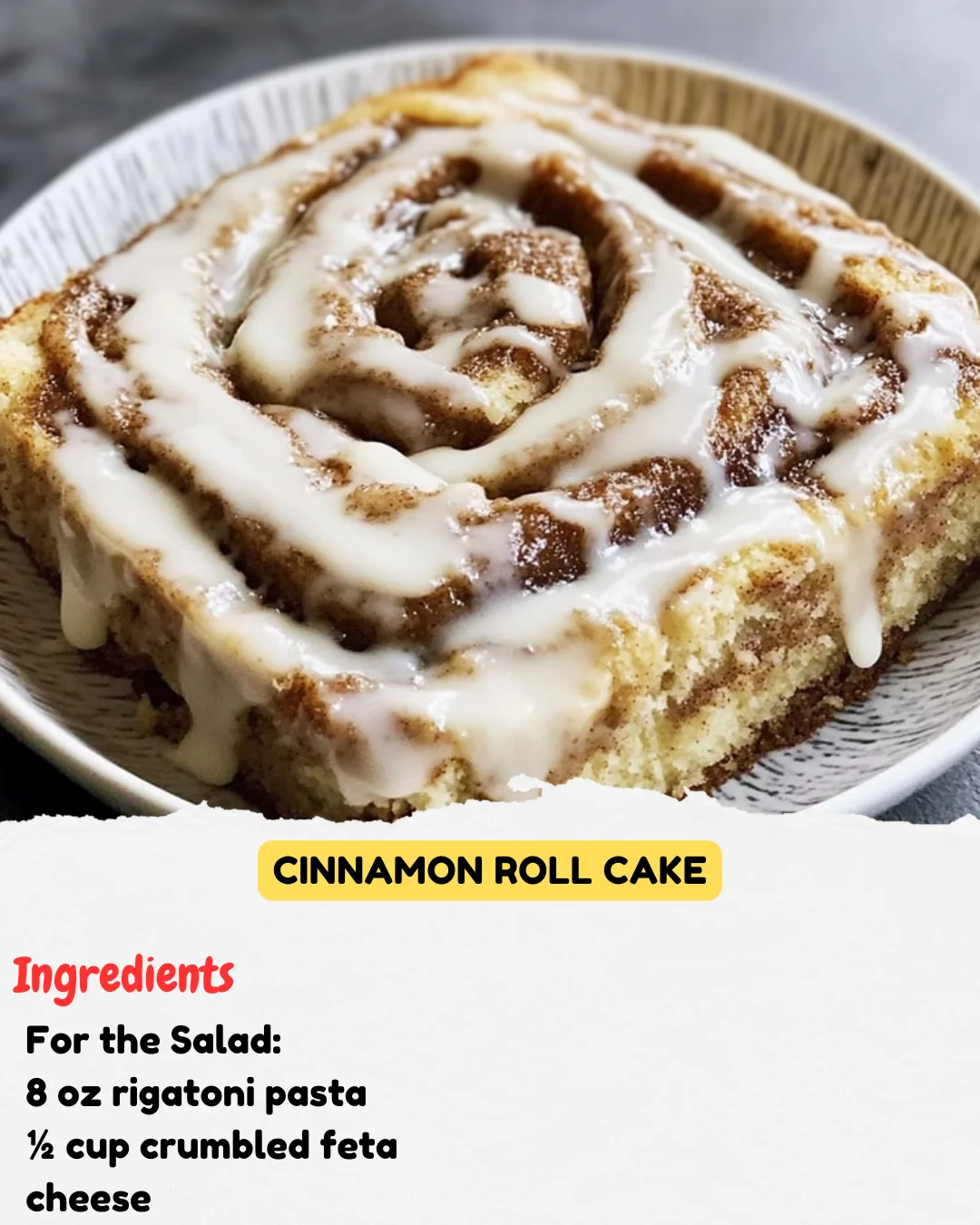 Cinnamon Roll Cake