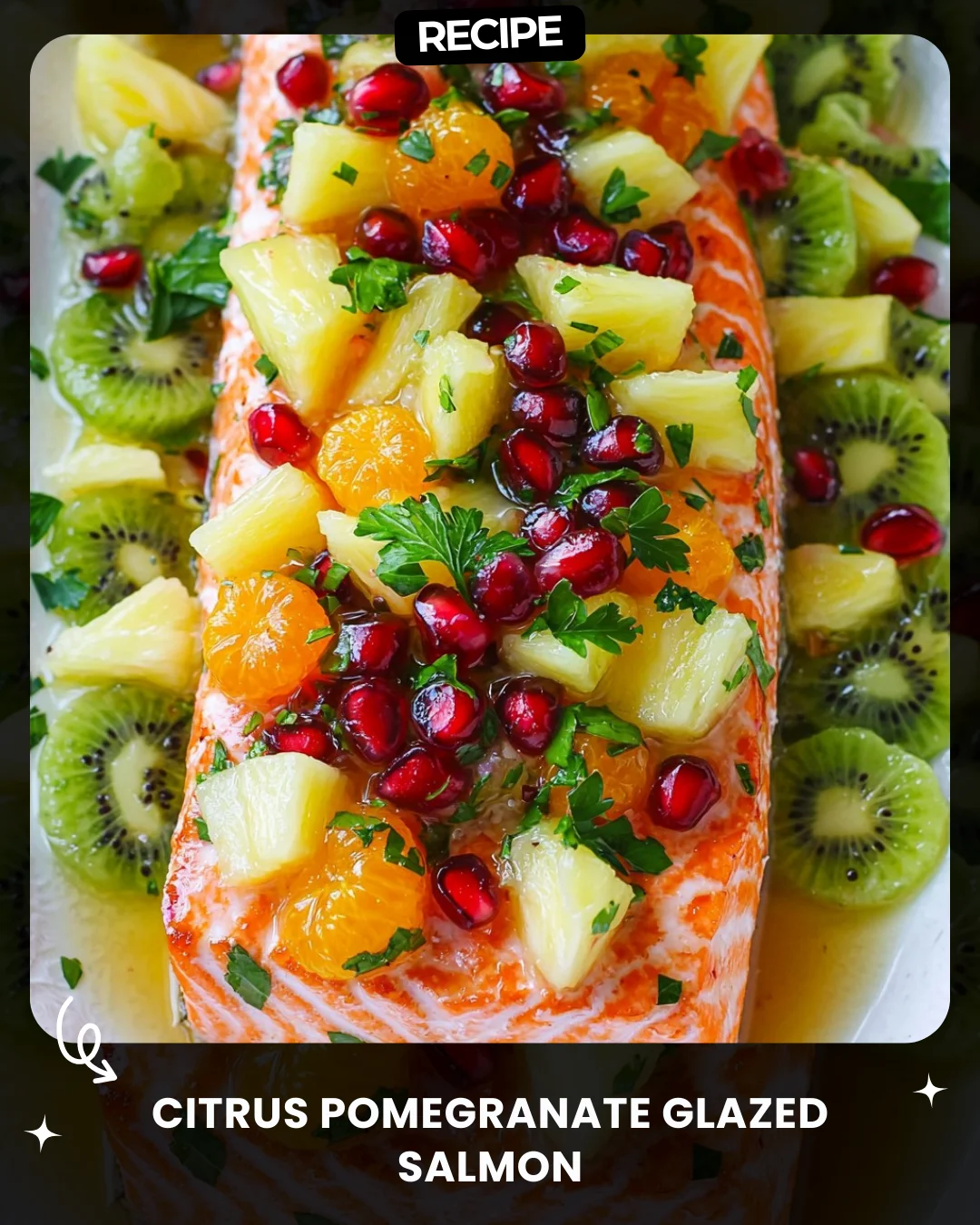 Citrus Pomegranate Glazed Salmon