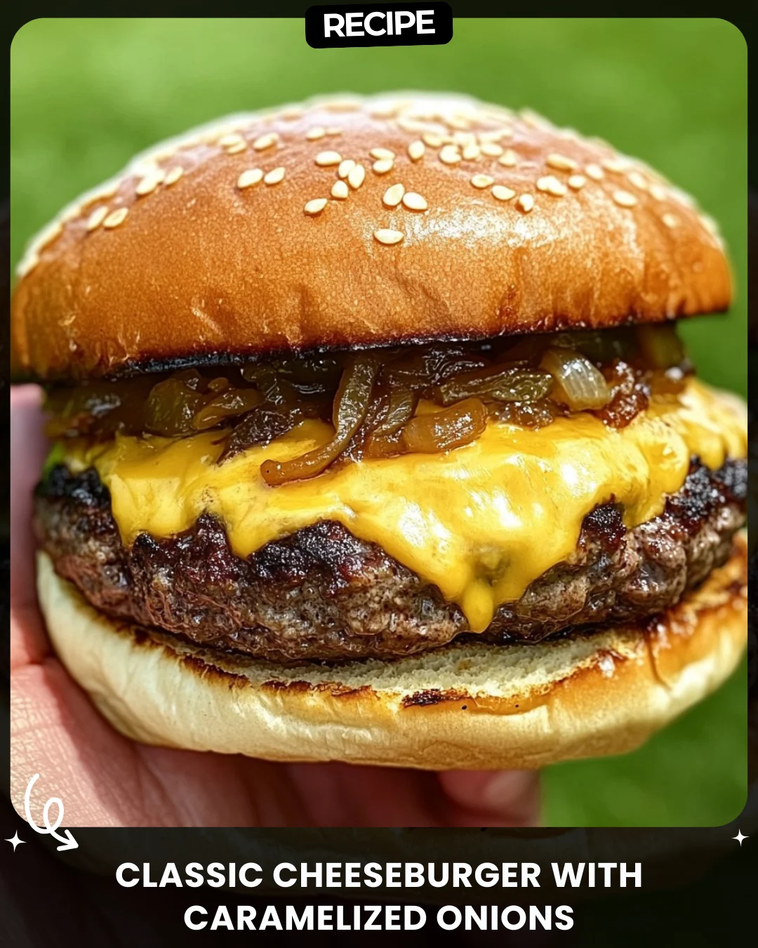 Classic Cheeseburger with Caramelized Onions