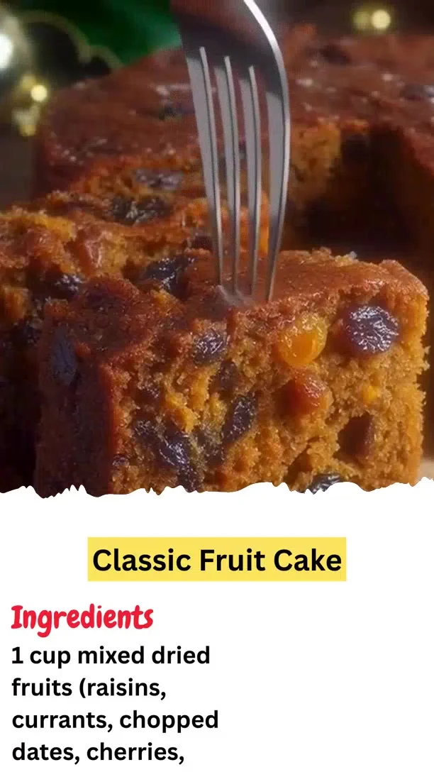 Classic Christmas Fruit Cake