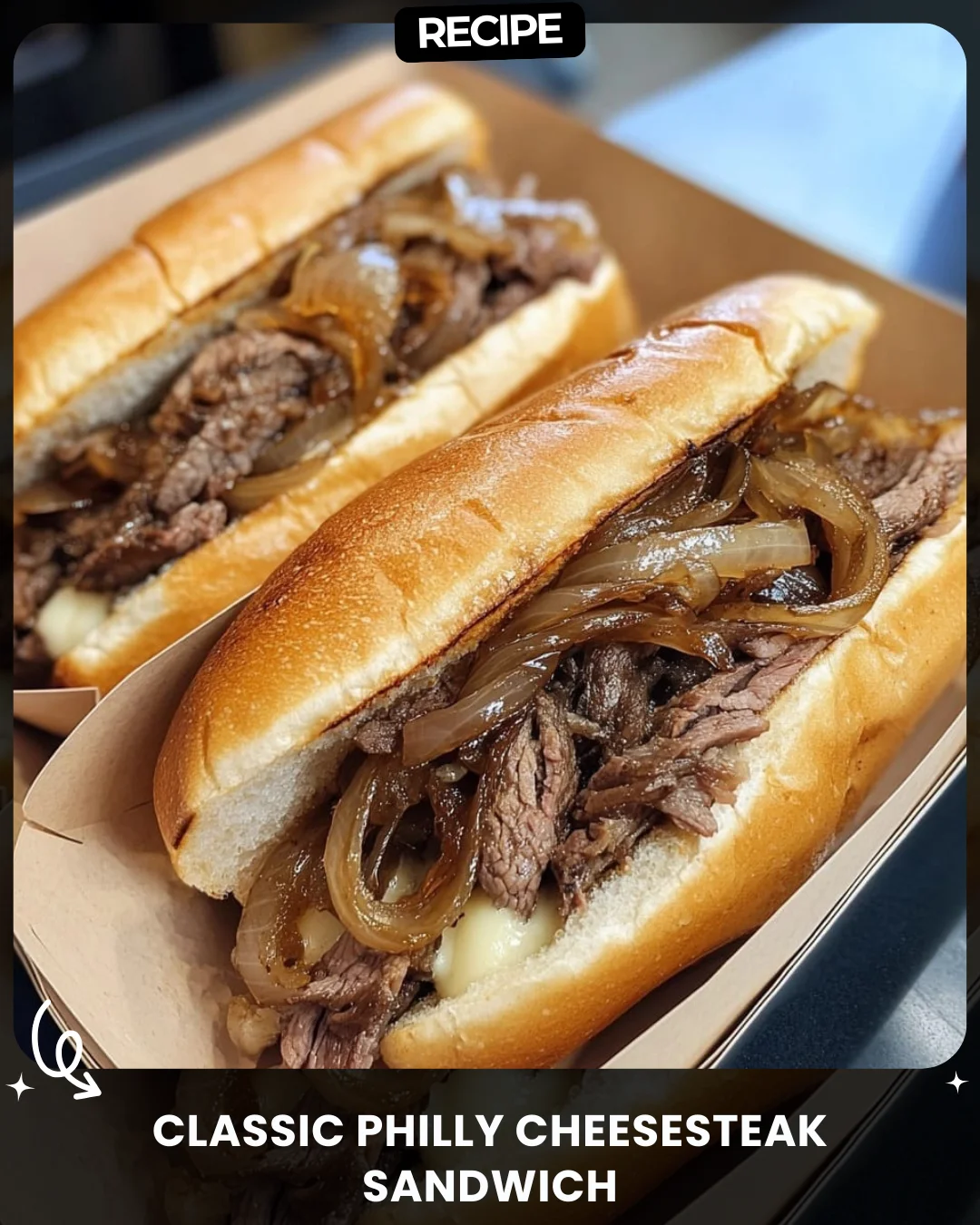 Classic Philly Cheesesteak Sandwich