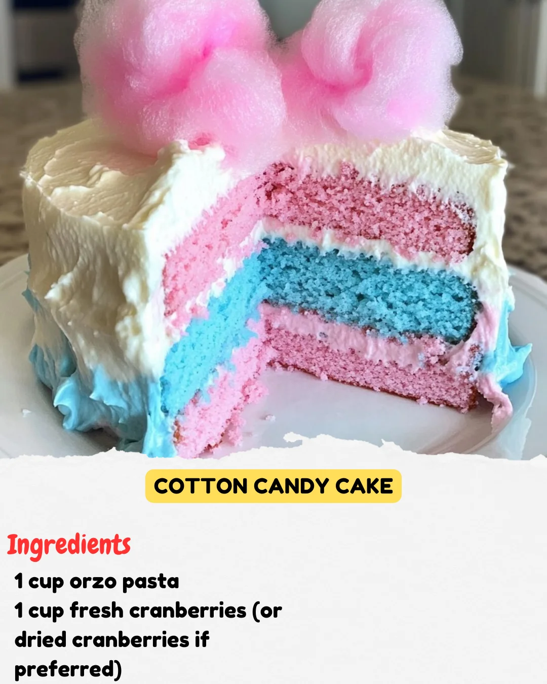 Cotton Candy Cake