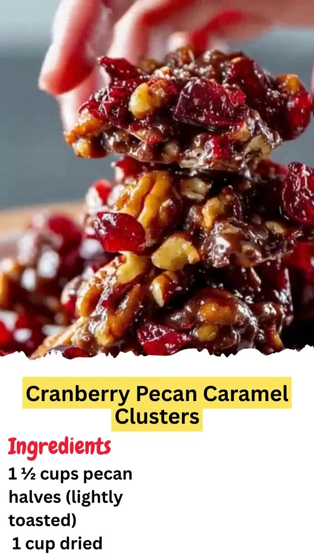 Cranberry Pecan Caramel Clusters