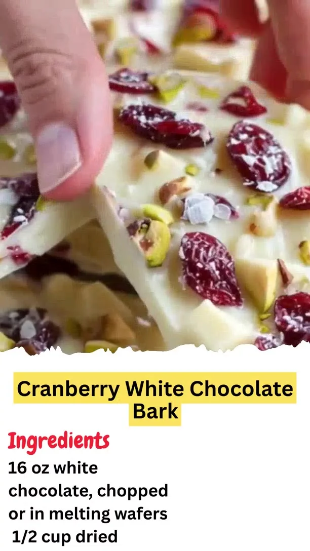 Cranberry White Chocolate Bark