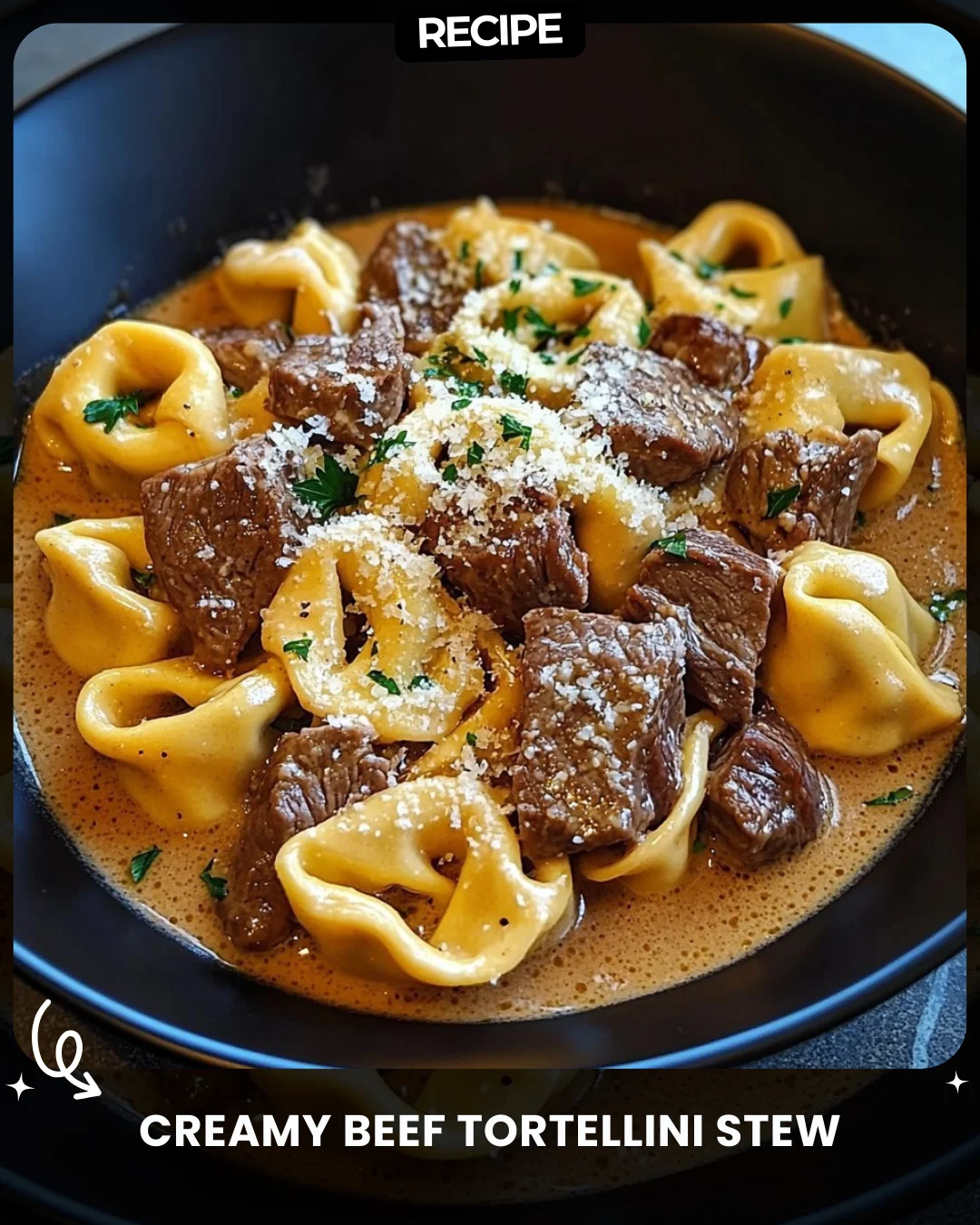 Creamy Beef Tortellini Stew