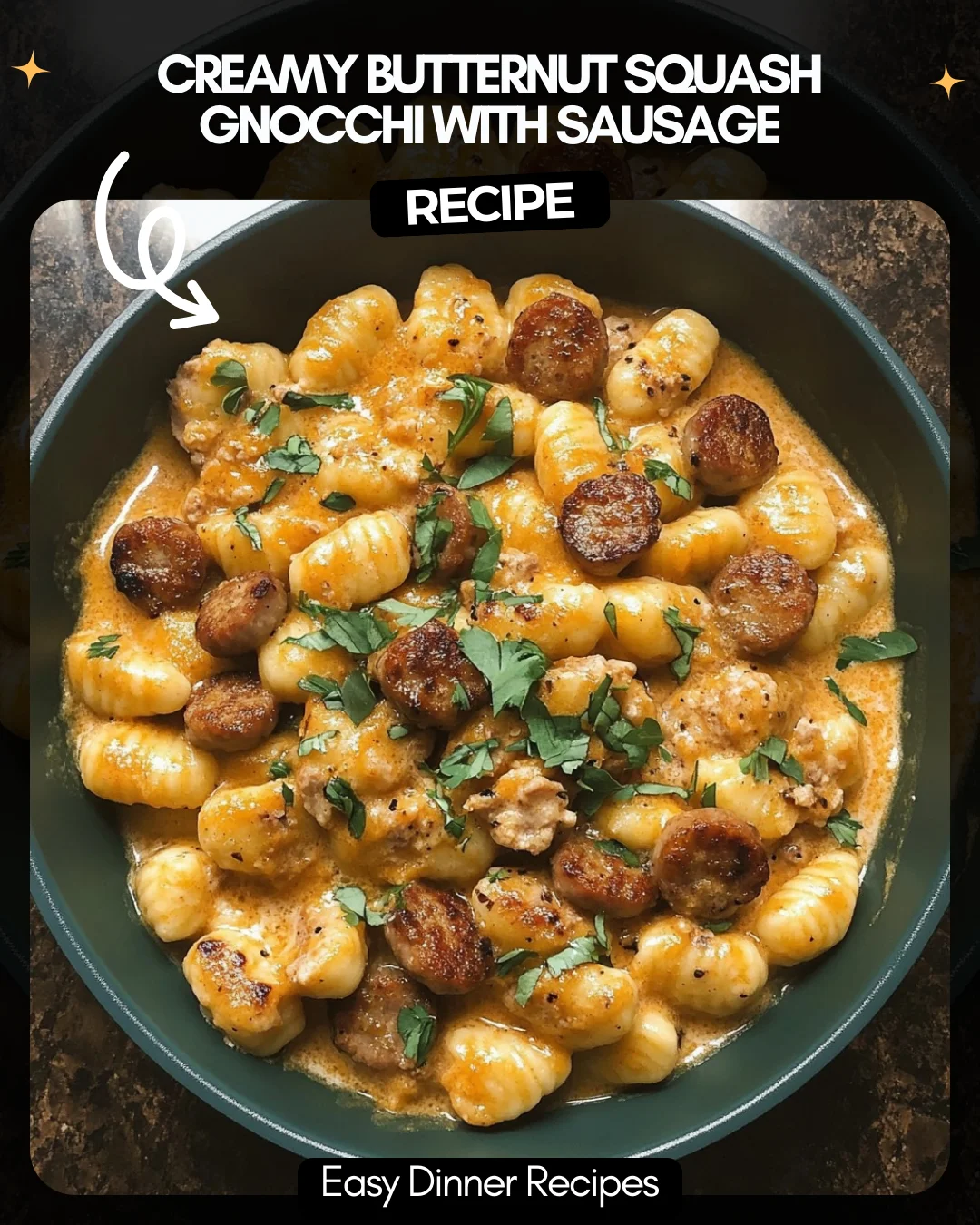 Creamy Butternut Squash Gnocchi with Sausage