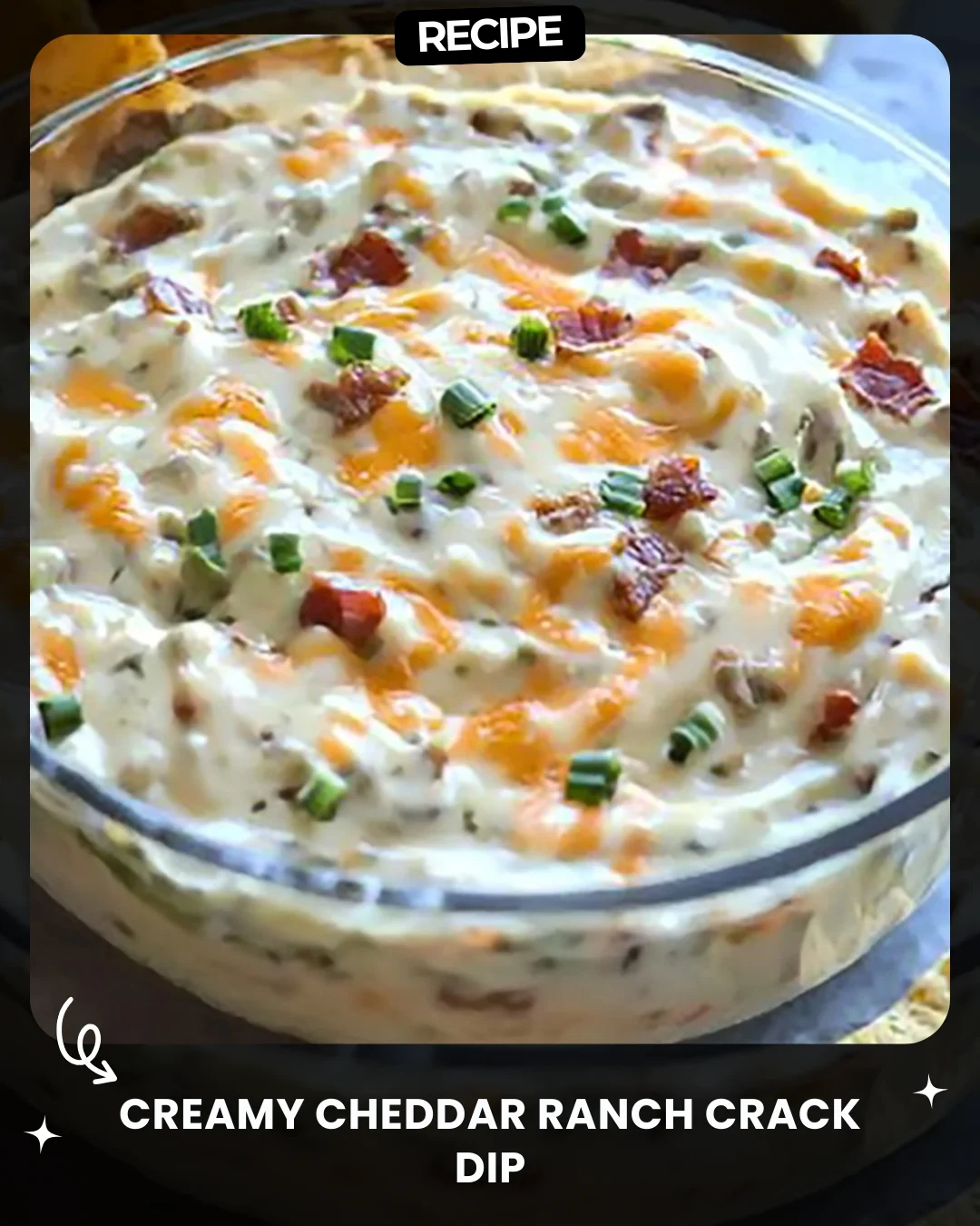 Creamy Cheddar Ranch Crack Dip
