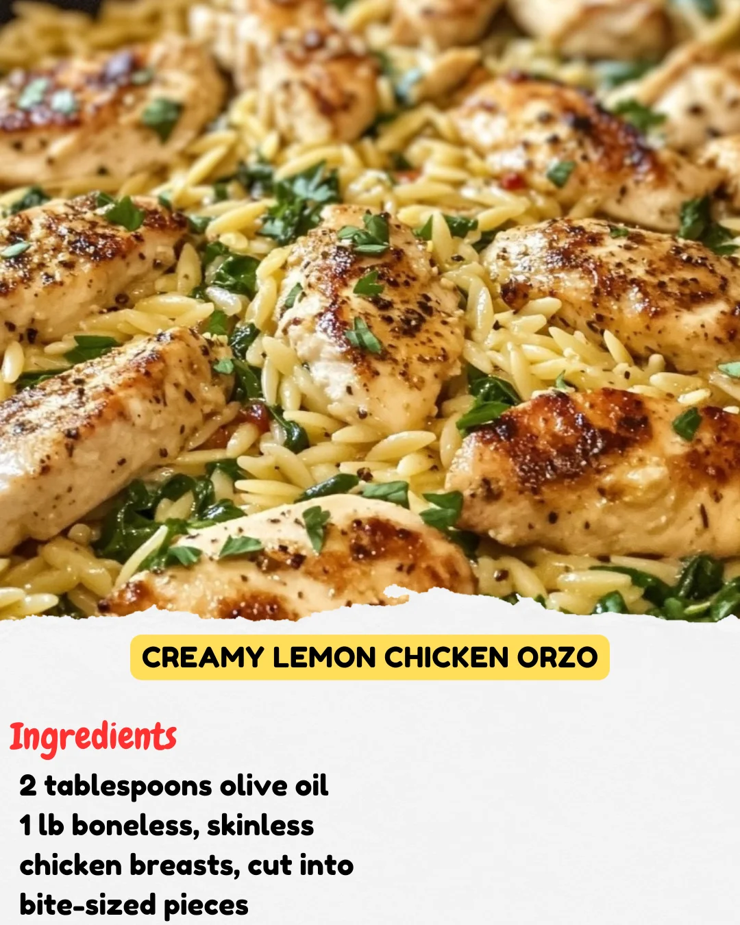 Creamy Lemon Chicken Orzo