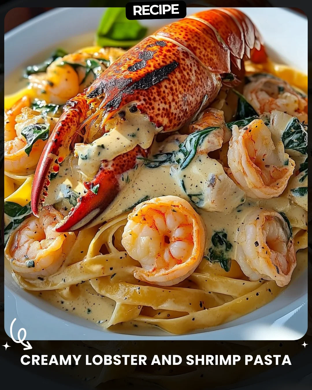 Creamy Lobster and Shrimp Pasta