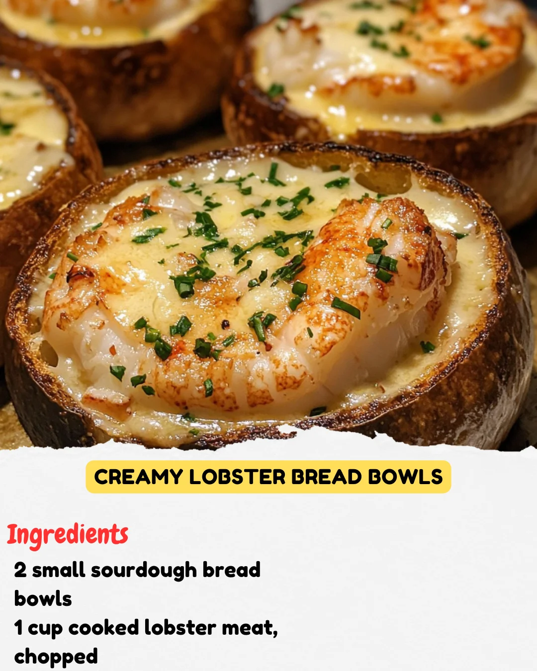 Creamy Lobster Bread Bowls