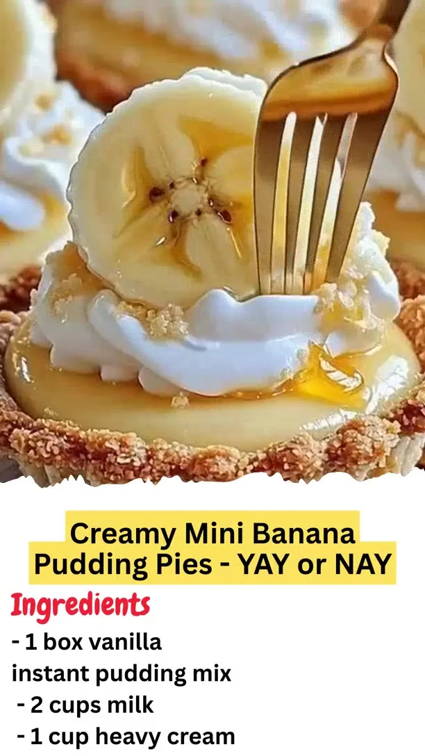 Creamy Mini Banana Pudding Pies – YAY or NAY