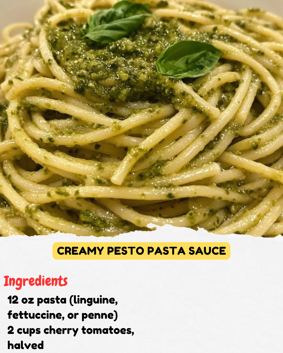 Creamy Pesto Pasta Sauce
