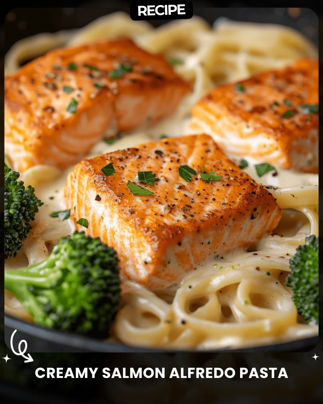 Creamy Salmon Alfredo Pasta