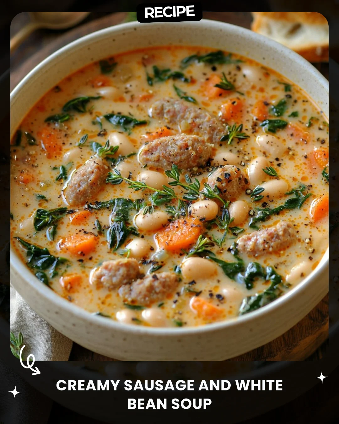 Creamy Sausage and White Bean Soup