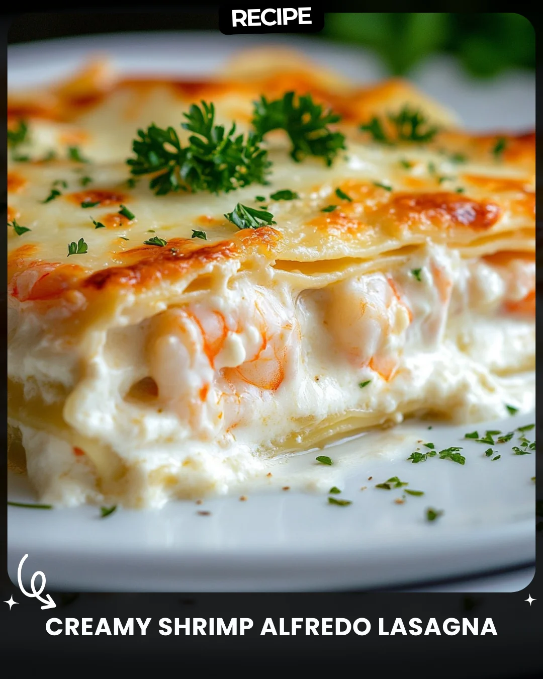 Creamy Shrimp Alfredo Lasagna