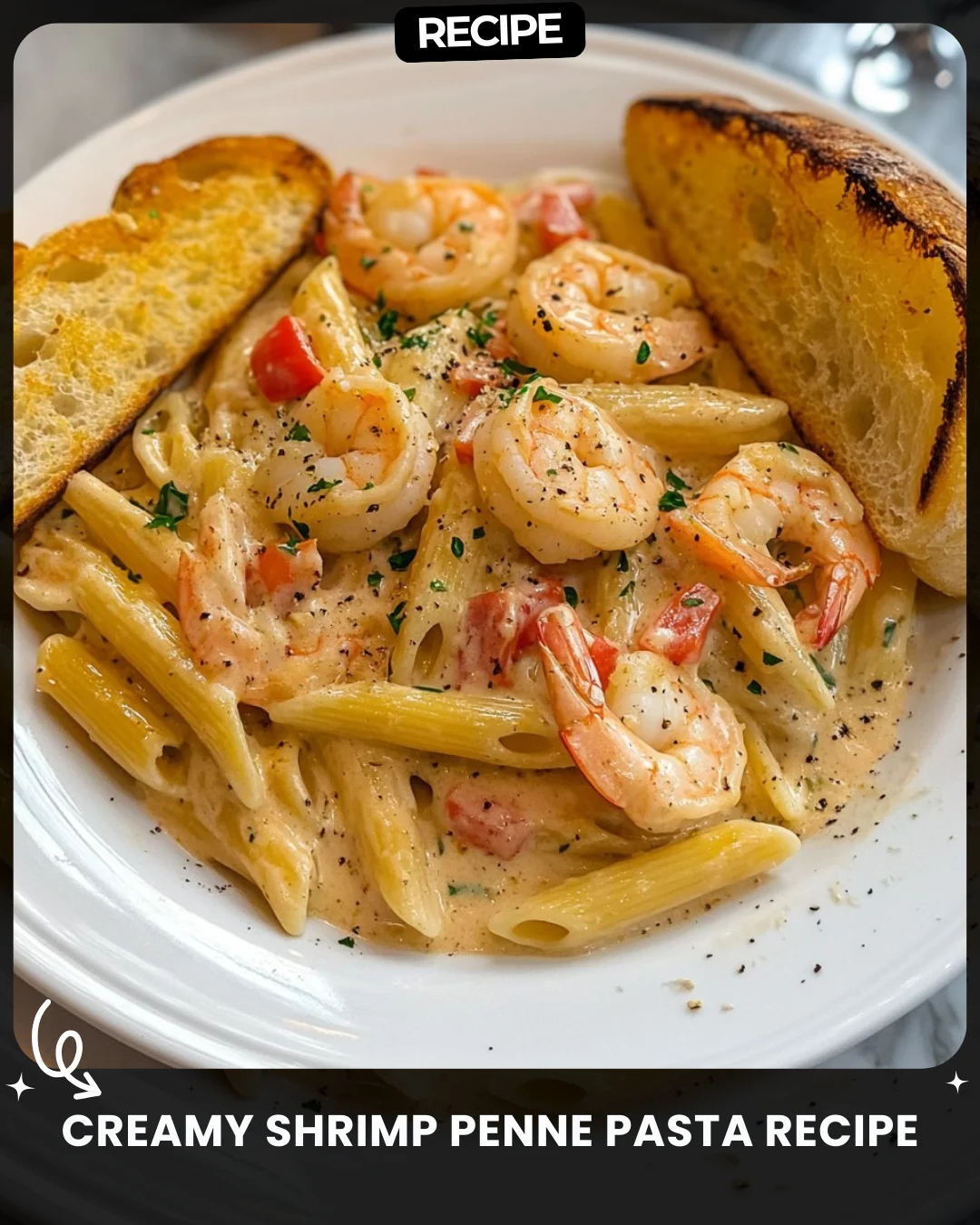 Creamy Shrimp Penne Pasta Recipe