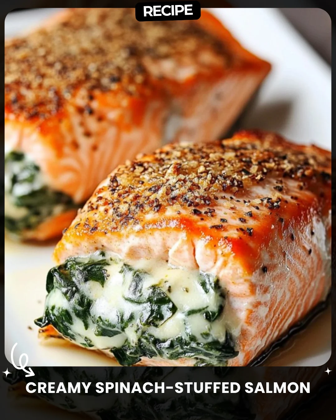 Creamy Spinach-Stuffed Salmon