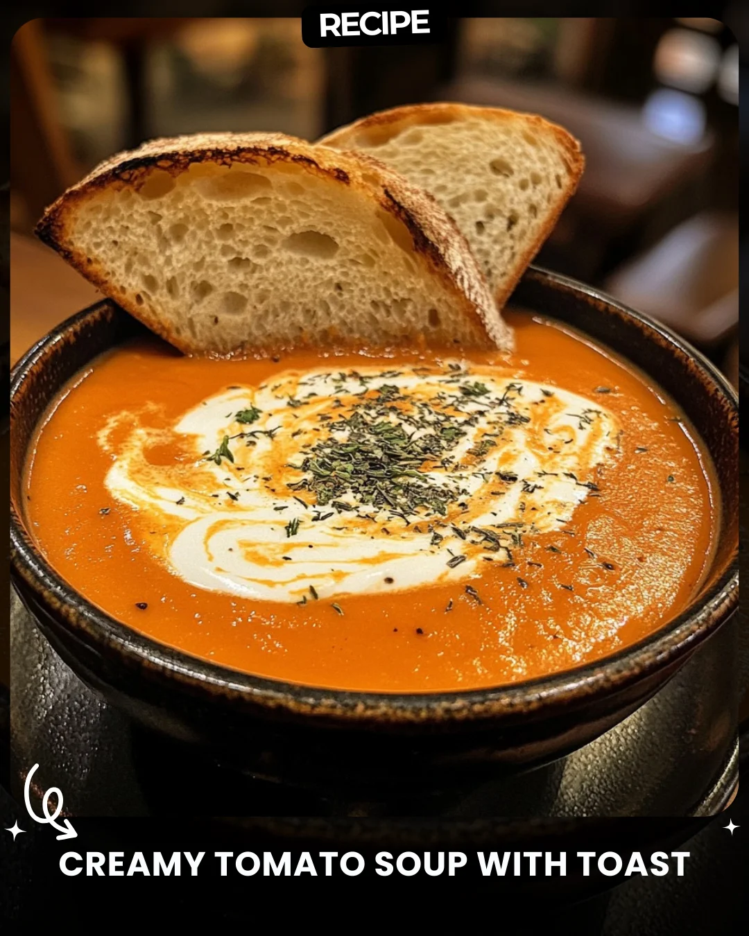 Creamy Tomato Soup with Toast