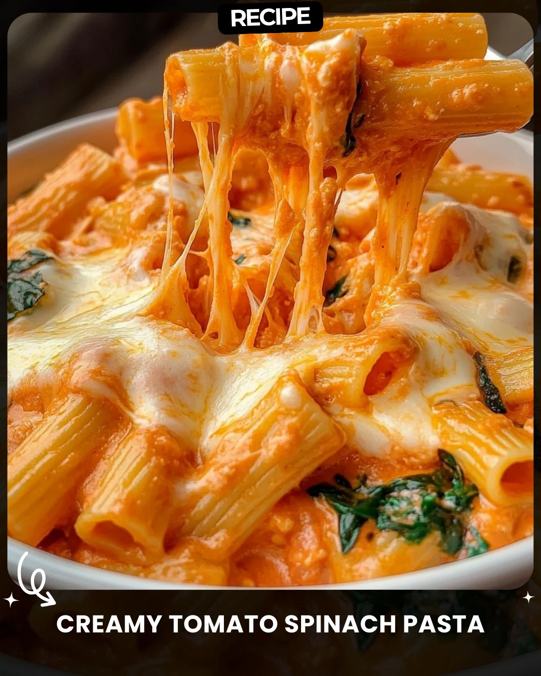 Creamy Tomato Spinach Pasta