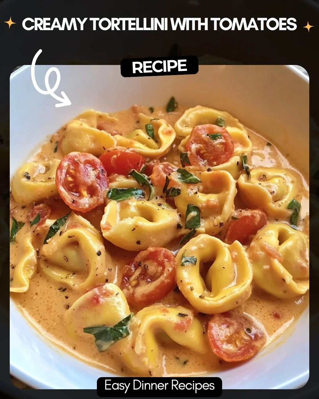 Creamy Tortellini with Tomatoes