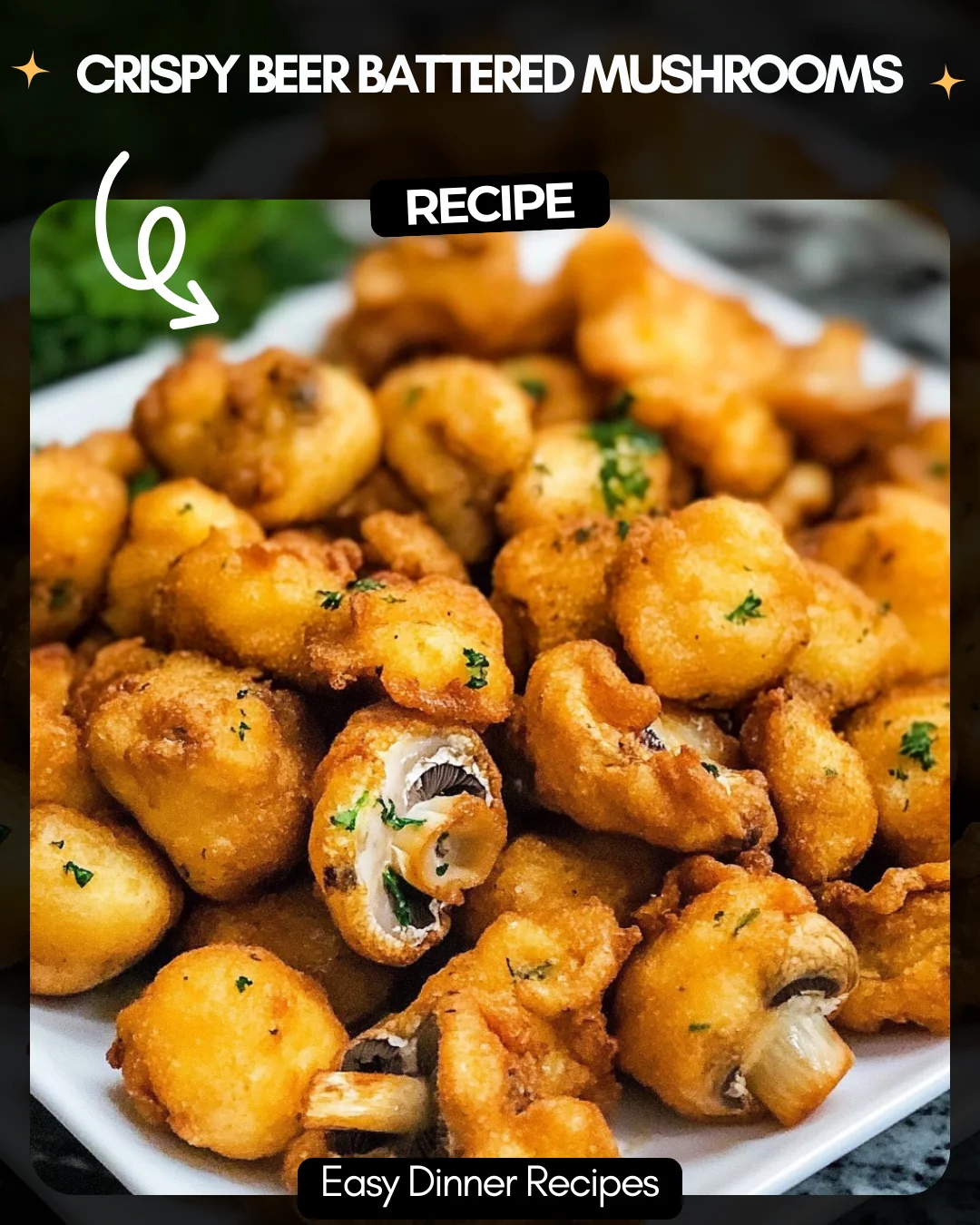 Crispy Beer Battered Mushrooms