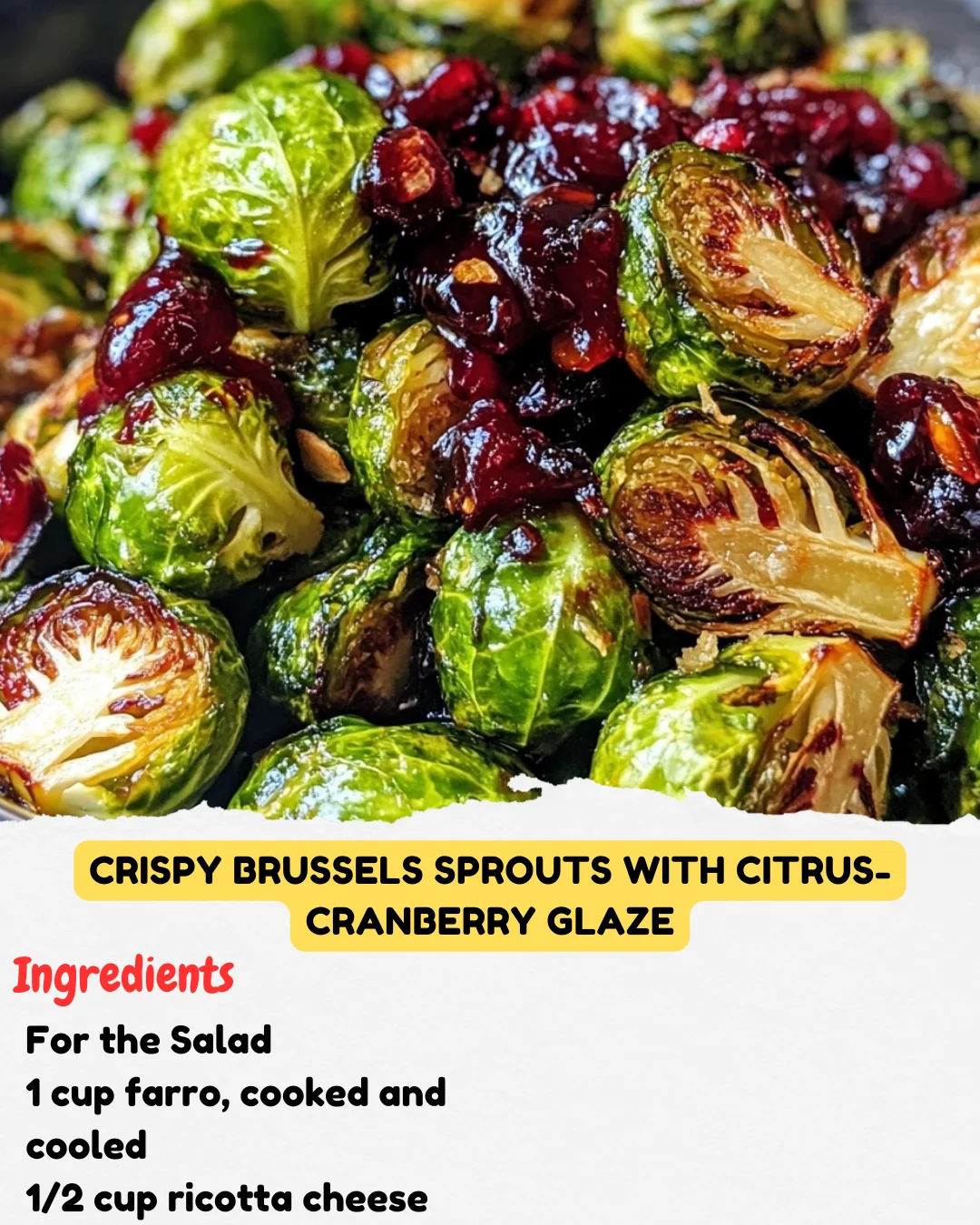 Crispy Brussels Sprouts with Citrus-Cranberry Glaze
