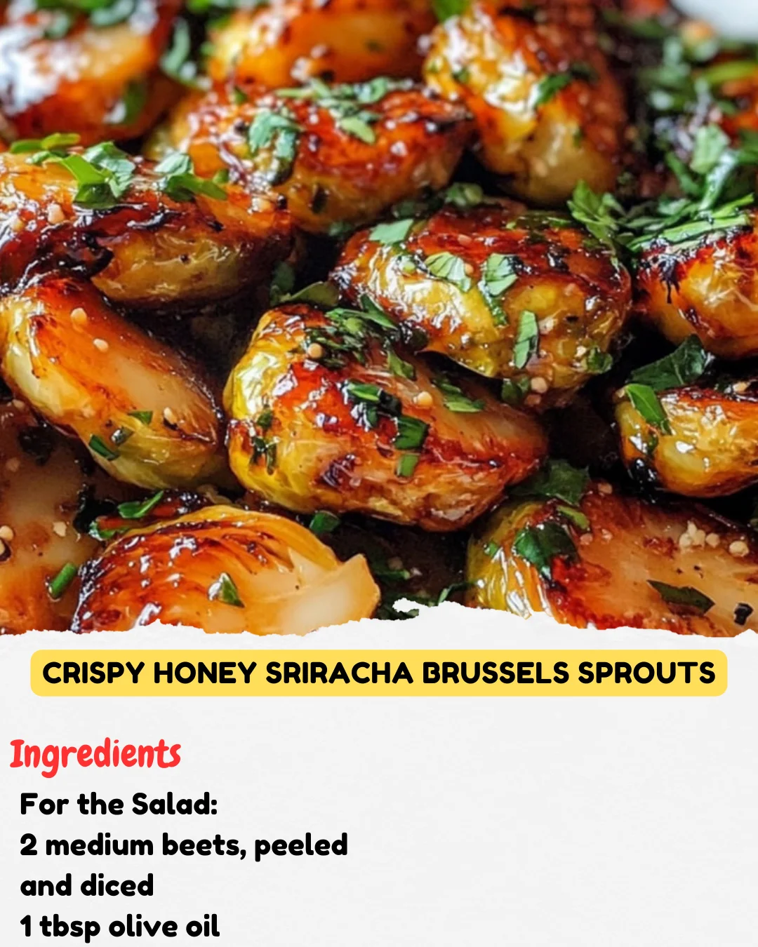 Crispy Honey Sriracha Brussels Sprouts