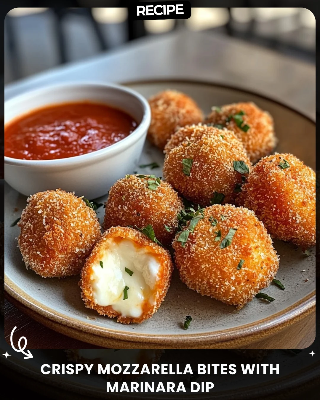 Crispy Mozzarella Bites with Marinara Dip