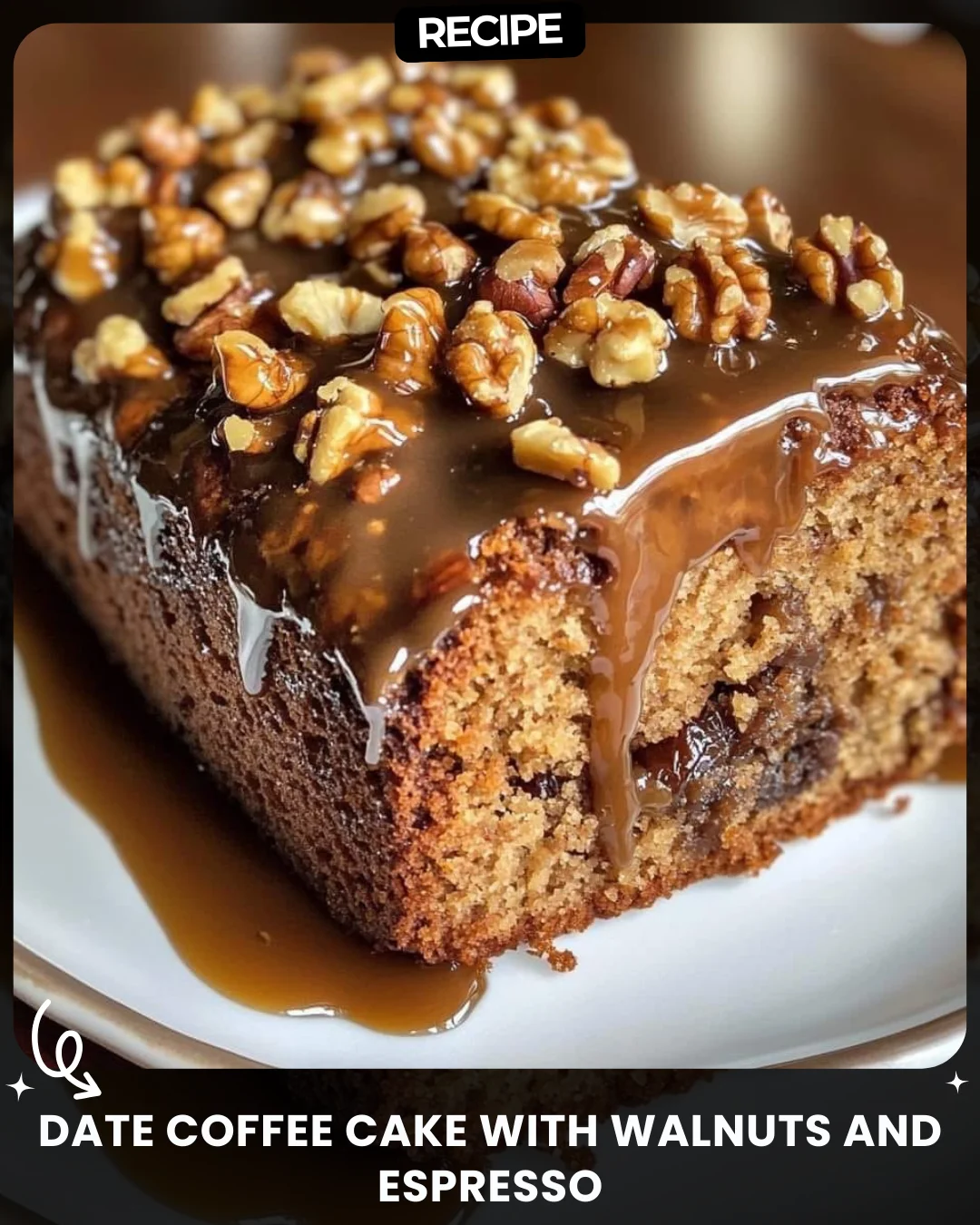 Date Coffee Cake with Walnuts and Espresso