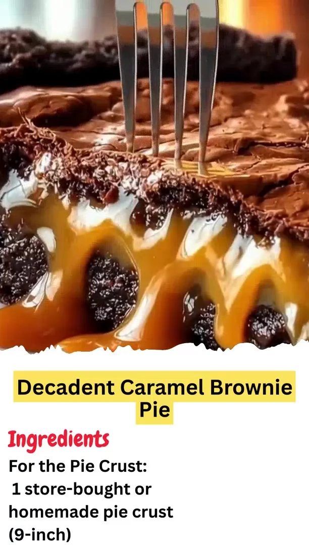 Decadent Caramel Brownie Pie