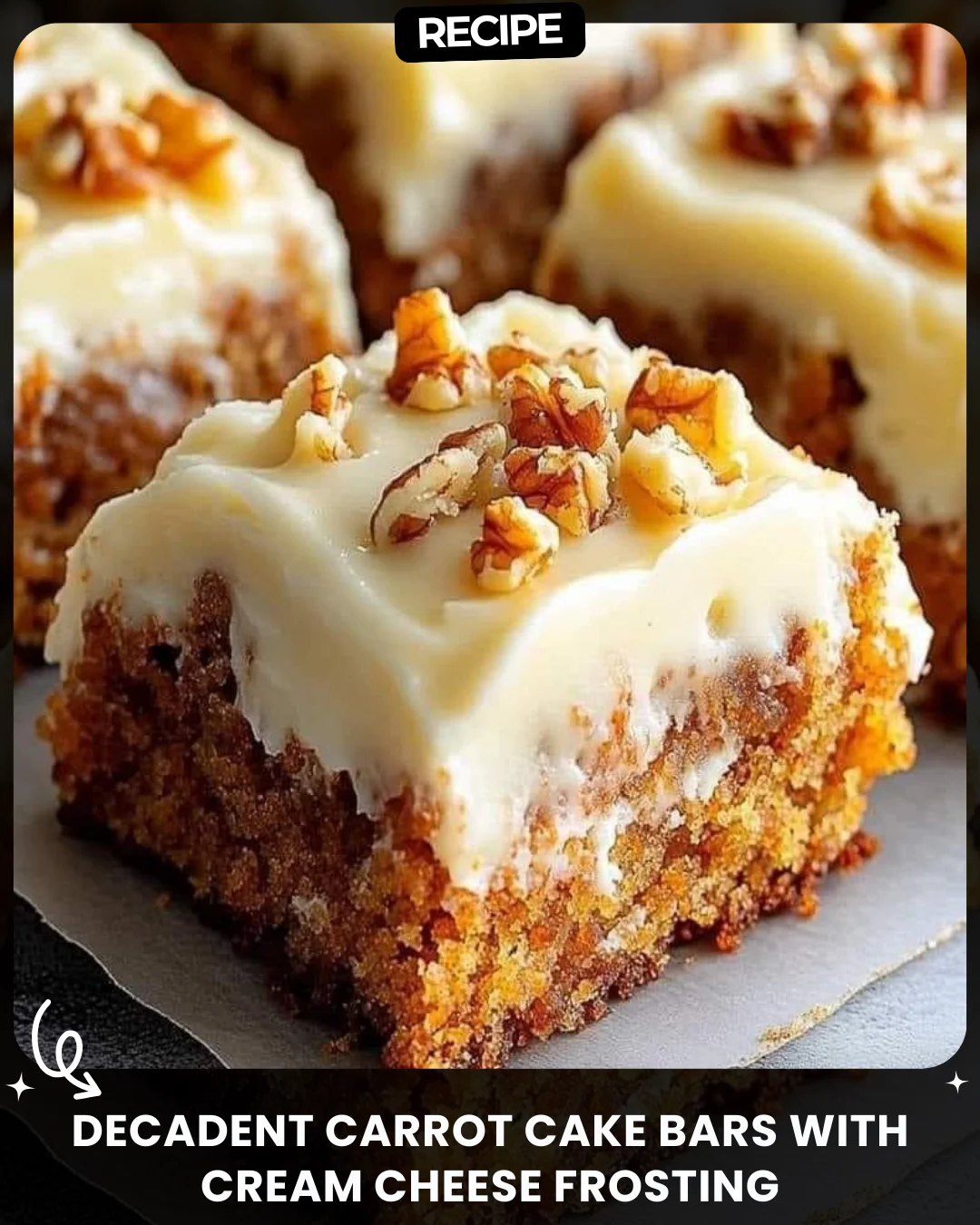 Decadent Carrot Cake Bars with Cream Cheese Frosting