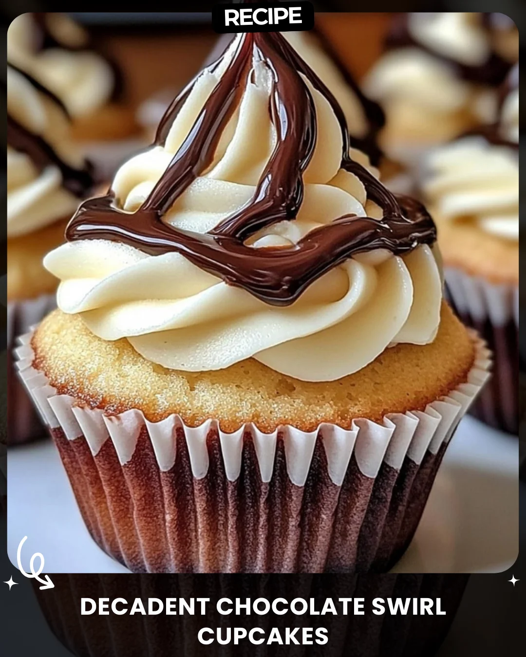 Decadent Chocolate Swirl Cupcakes