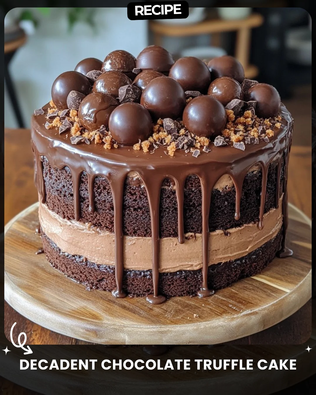 Decadent Chocolate Truffle Cake