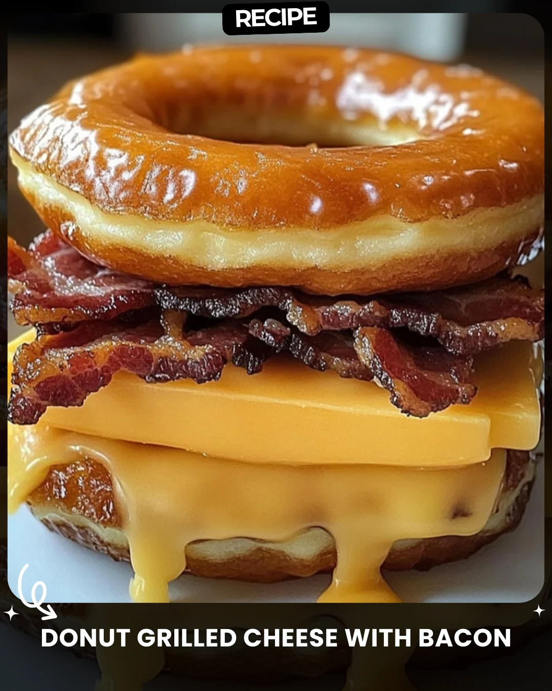 Donut Grilled Cheese with Bacon