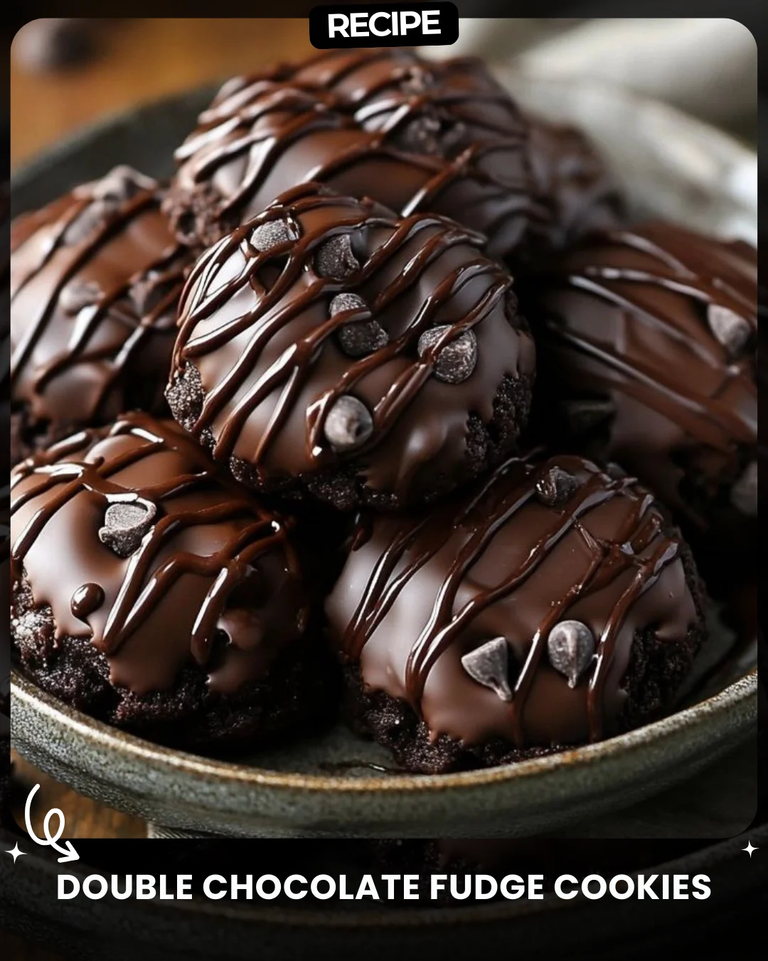 Double Chocolate Fudge Cookies
