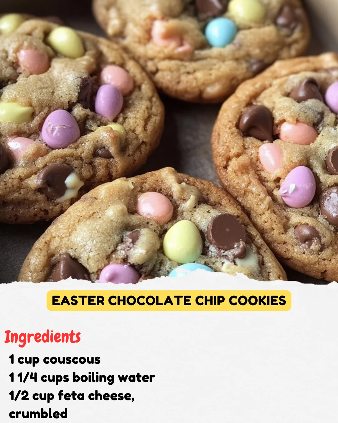 Easter Chocolate Chip Cookies