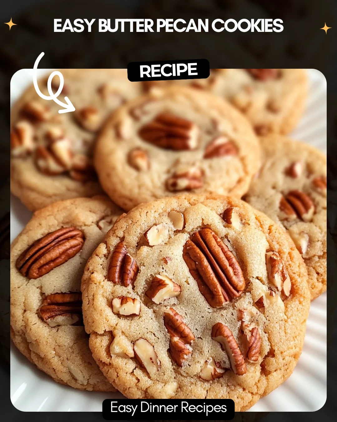 Easy Butter Pecan Cookies