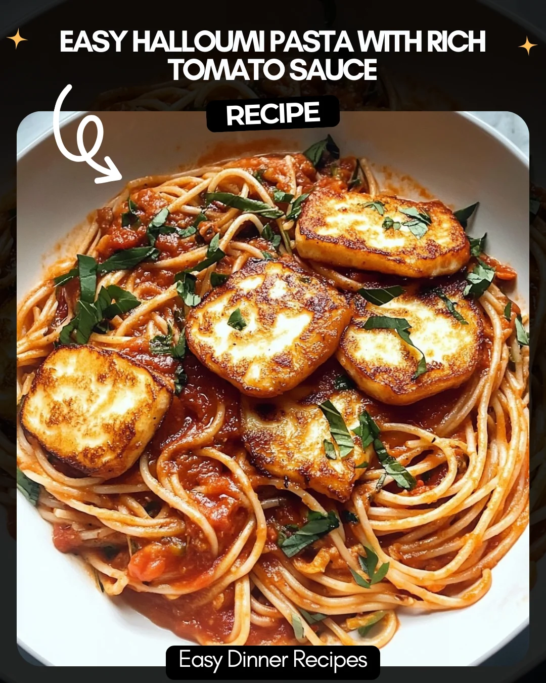 Easy Halloumi Pasta with Rich Tomato Sauce