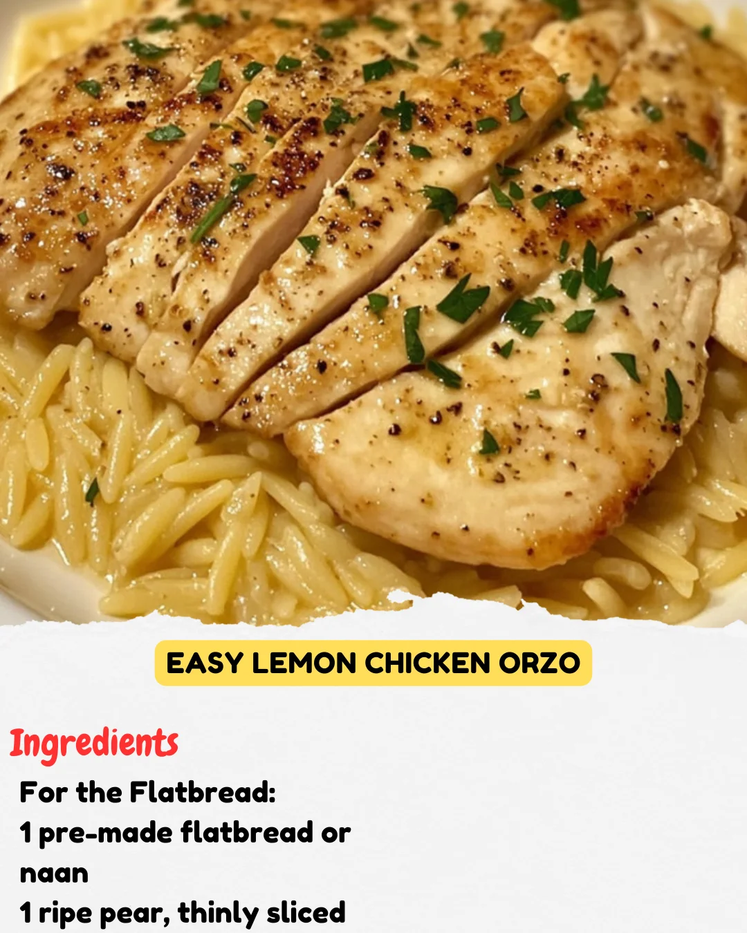 Easy Lemon Chicken Orzo