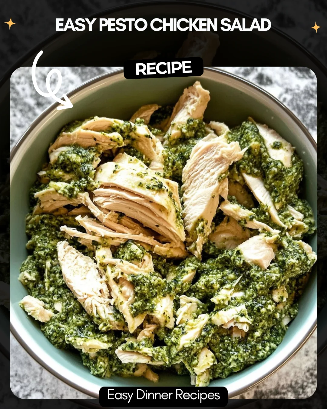 Easy Pesto Chicken Salad