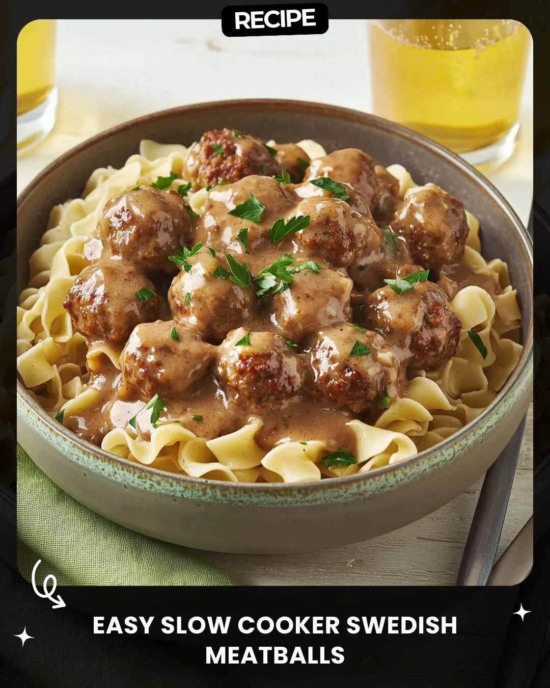 Easy Slow Cooker Swedish Meatballs