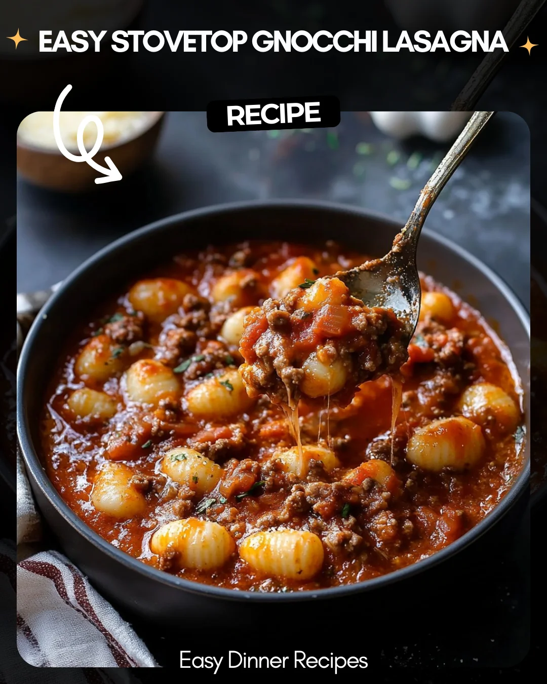 Easy Stovetop Gnocchi Lasagna