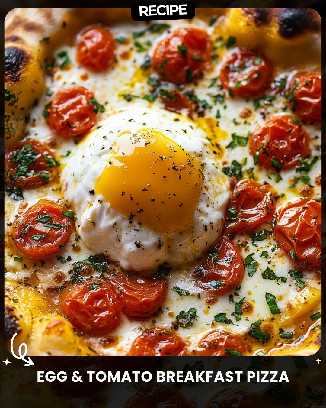 Egg & Tomato Breakfast Pizza