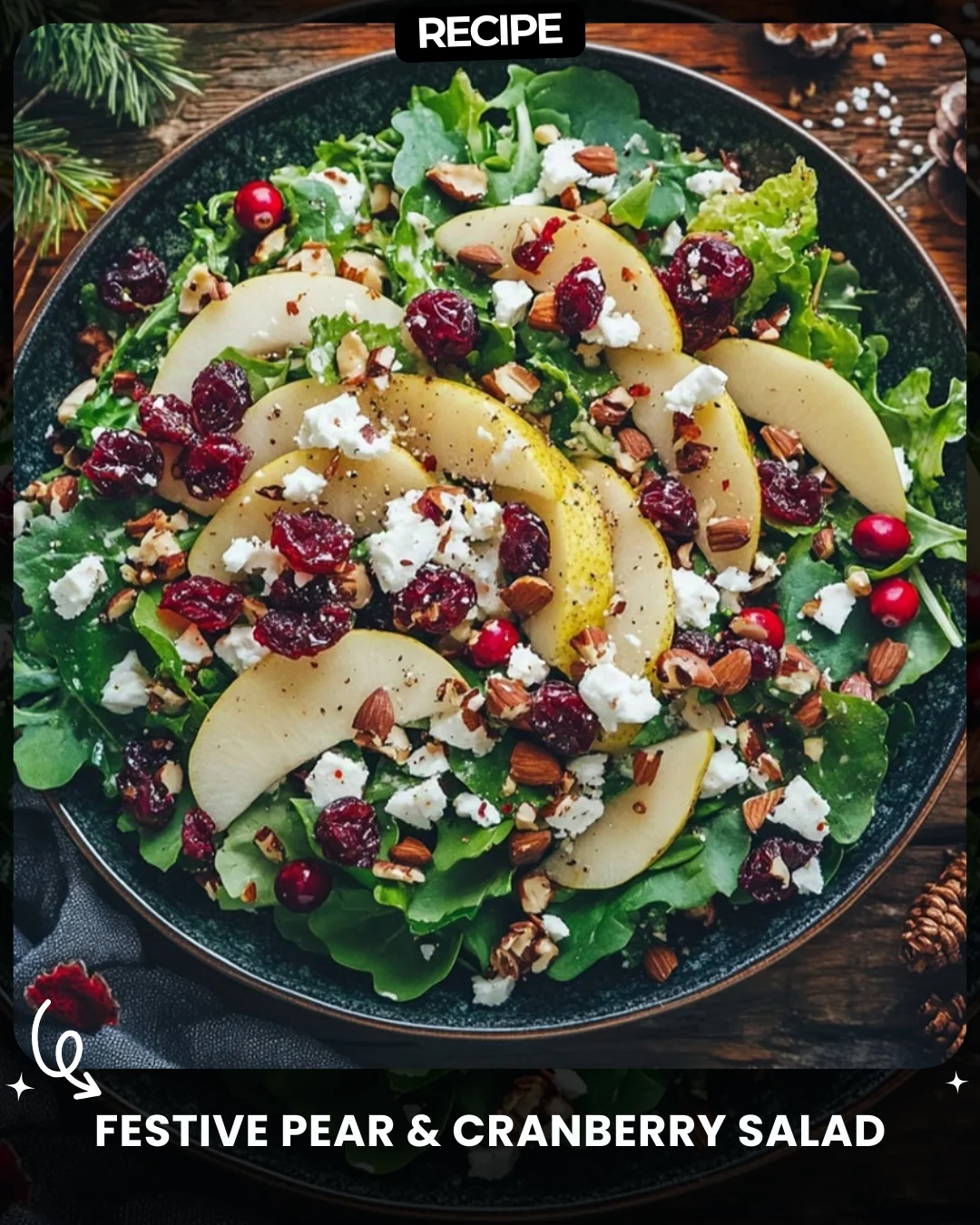 Festive Pear & Cranberry Salad
